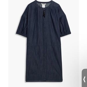 ’S Max Mara Denim Tunic Dress with Beaded Button Detail | Size IT 34 (US 0/XS)